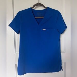 FIGS Royal Blue Catarina Scrub Top Size XS